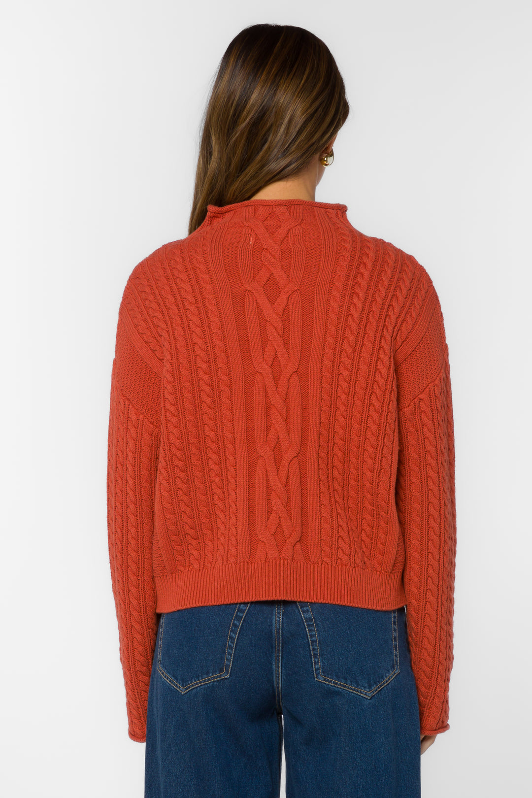 Jennevie Burnt Brick Sweater - Sweaters - Velvet Heart Clothing