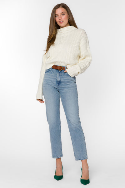 Jennevie White Sweater - Sweaters - Velvet Heart Clothing