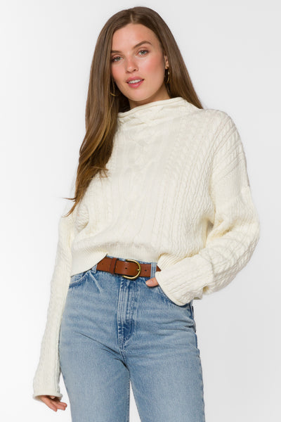 Jennevie White Sweater - Sweaters - Velvet Heart Clothing