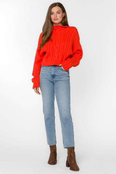 Jennevie Orange Sweater - Sweaters - Velvet Heart Clothing