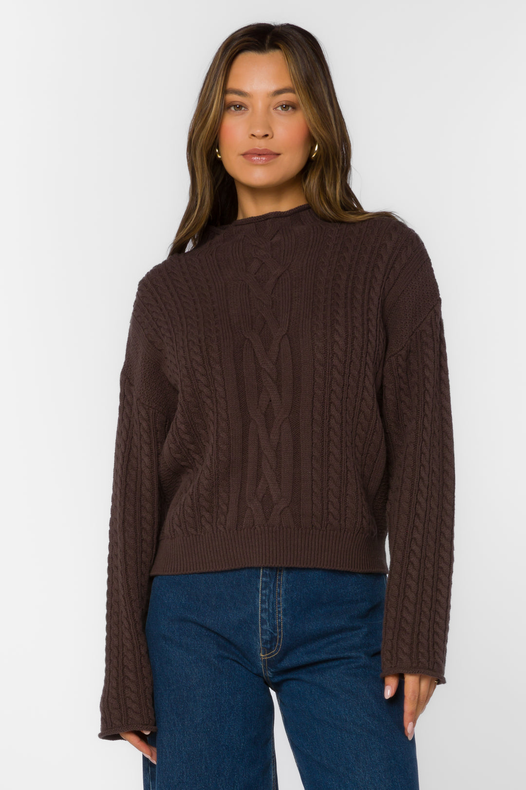 Jennevie Walnut Timber Sweater - Sweaters - Velvet Heart Clothing