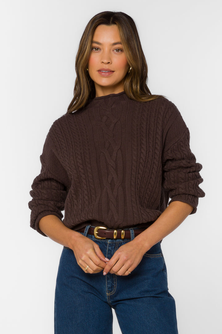 Jennevie Walnut Timber Sweater - Sweaters - Velvet Heart Clothing