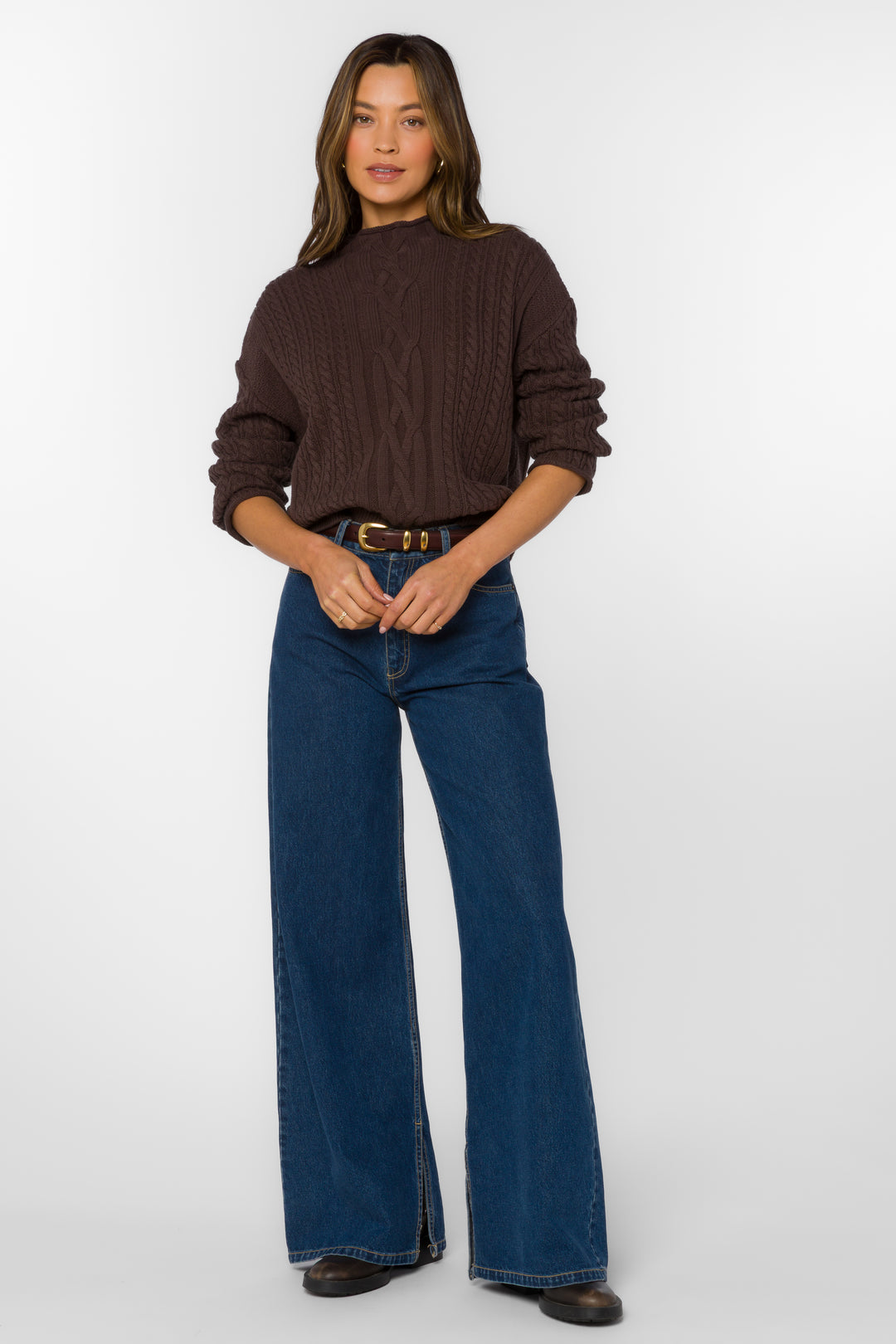 Jennevie Walnut Timber Sweater - Sweaters - Velvet Heart Clothing