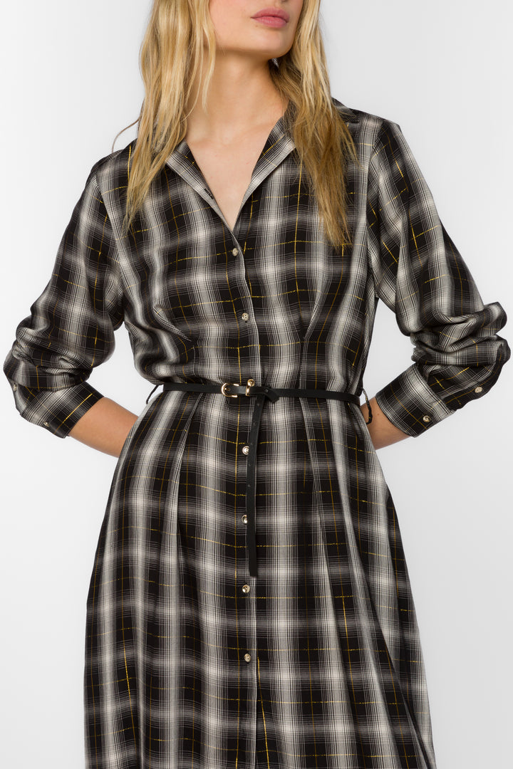Jericho Black White Plaid Dress - Dresses - Velvet Heart Clothing