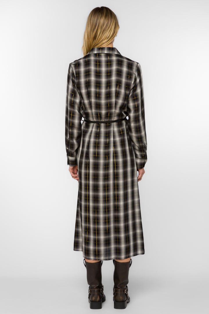 Jericho Black White Plaid Dress - Dresses - Velvet Heart Clothing