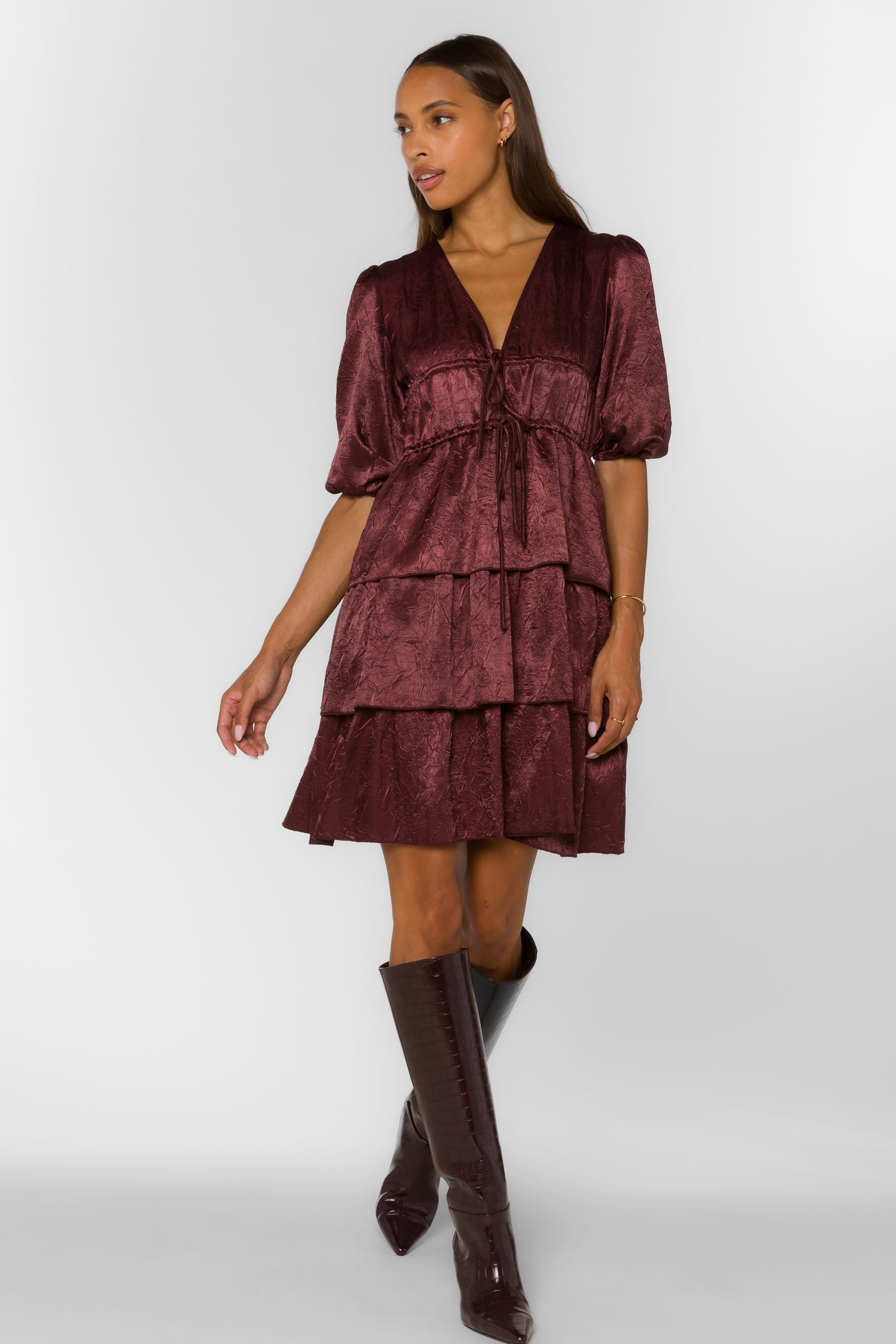 Jessa Purple Dress - Dresses - Velvet Heart Clothing