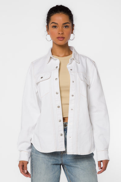 Jodie Optic White Shacket - Jackets & Outerwear - Velvet Heart Clothing