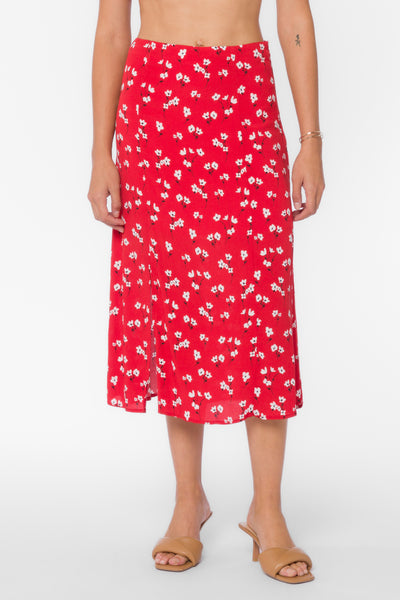 Jody Red Poppy Skirt - Bottoms - Velvet Heart Clothing