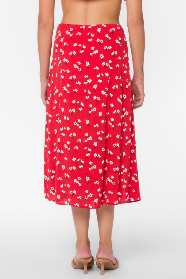 Jody Red Poppy Skirt - Bottoms - Velvet Heart Clothing