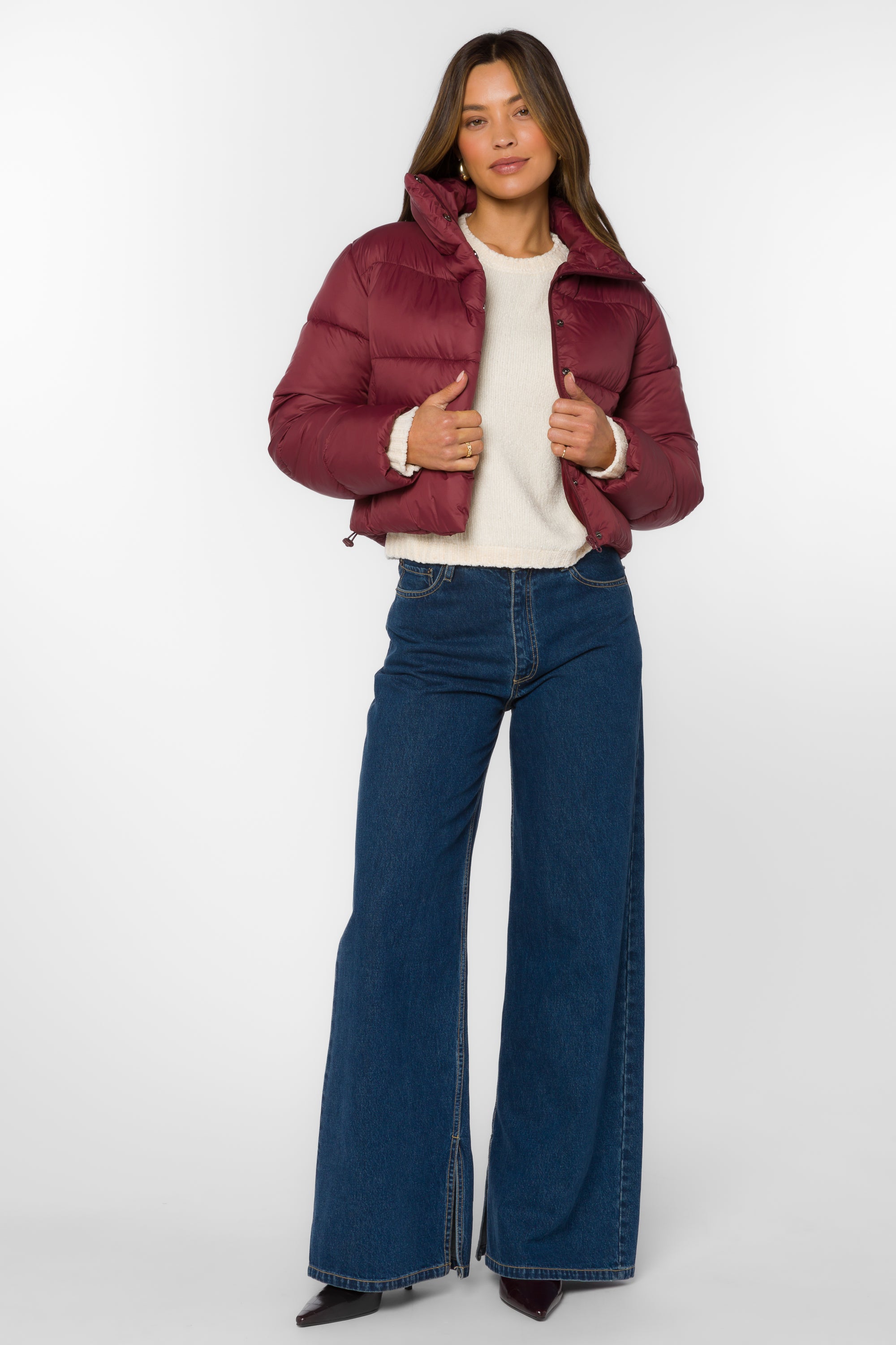 Jonas Burgundy Jacket - Jackets & Outerwear - Velvet Heart Clothing