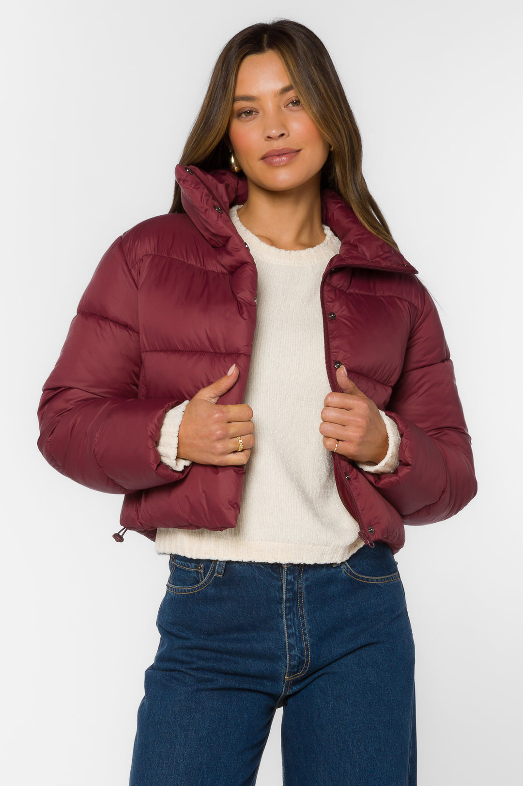 Jonas Burgundy Jacket - Jackets & Outerwear - Velvet Heart Clothing