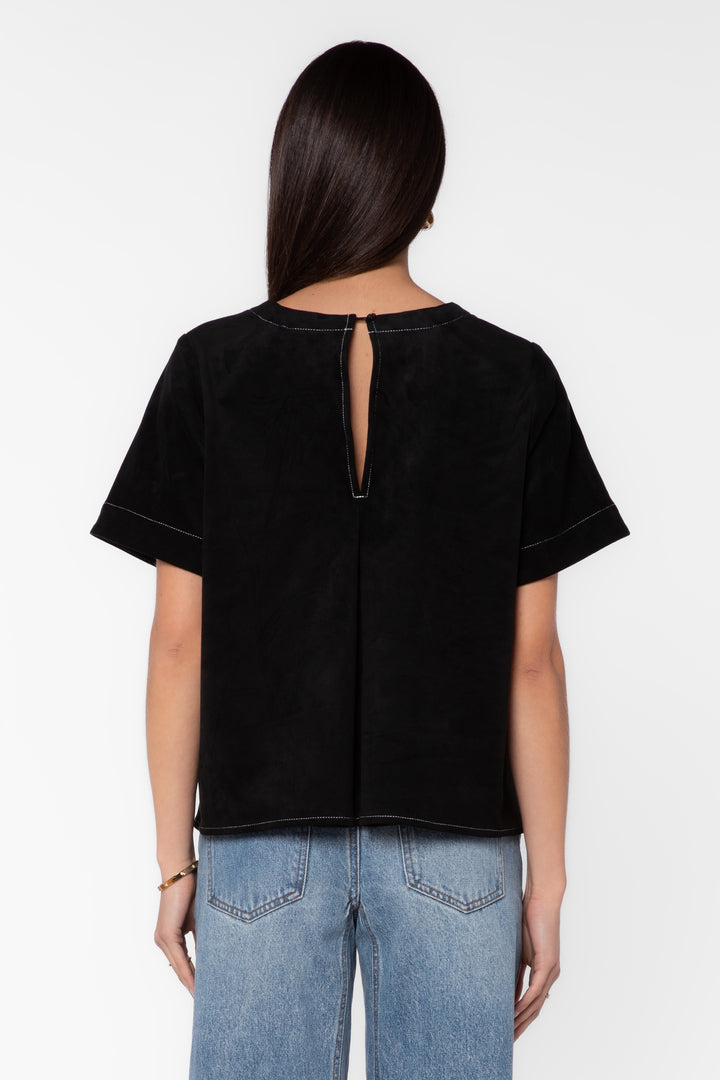 Juliette Black Suede Shirt