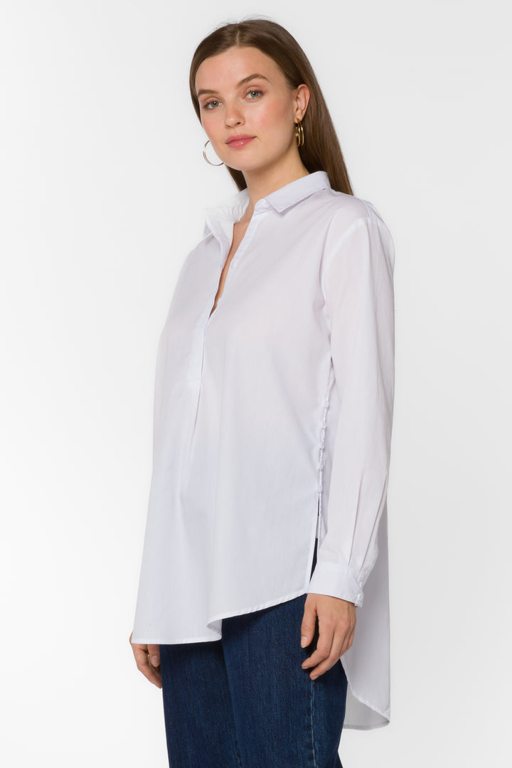 June White Shirt - Tops - Velvet Heart Clothing