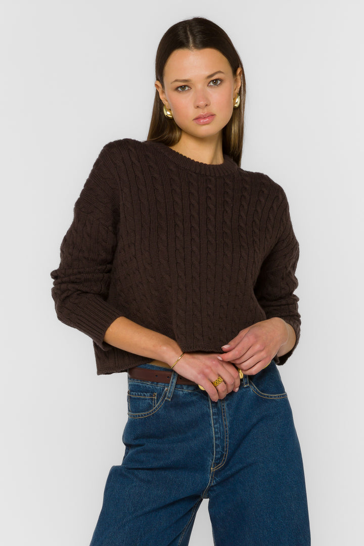 Kalliope Walnut Timber Sweater - Sweaters - Velvet Heart Clothing