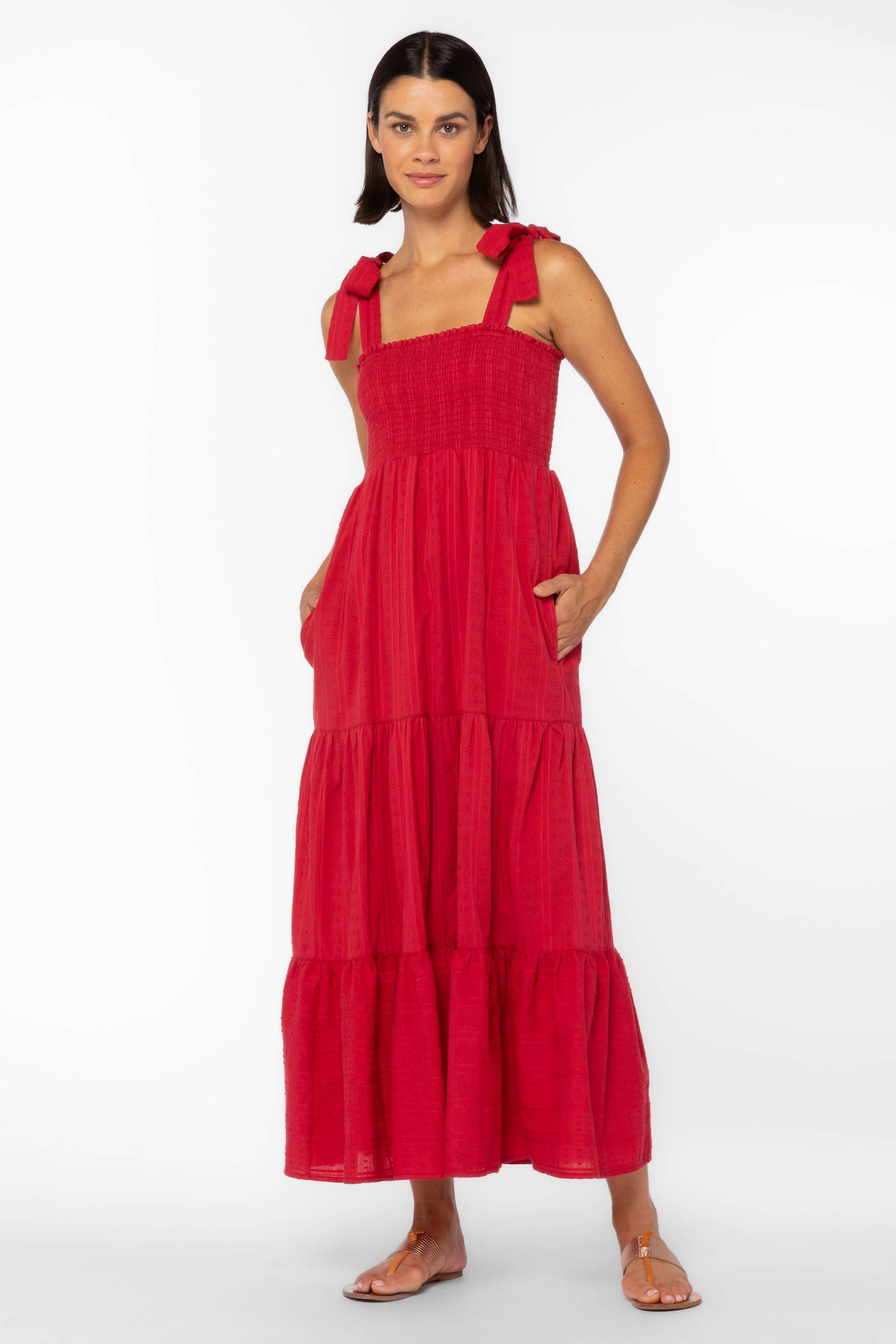 Kathy Red Dress - Dresses - Velvet Heart Clothing