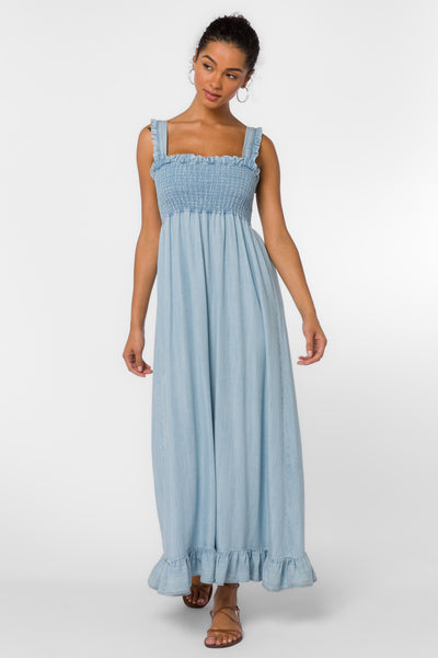 Kaydence Blue Midi Dress - Dresses - Velvet Heart Clothing