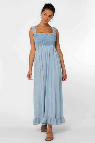 Kaydence Blue Midi Dress - Dresses - Velvet Heart Clothing