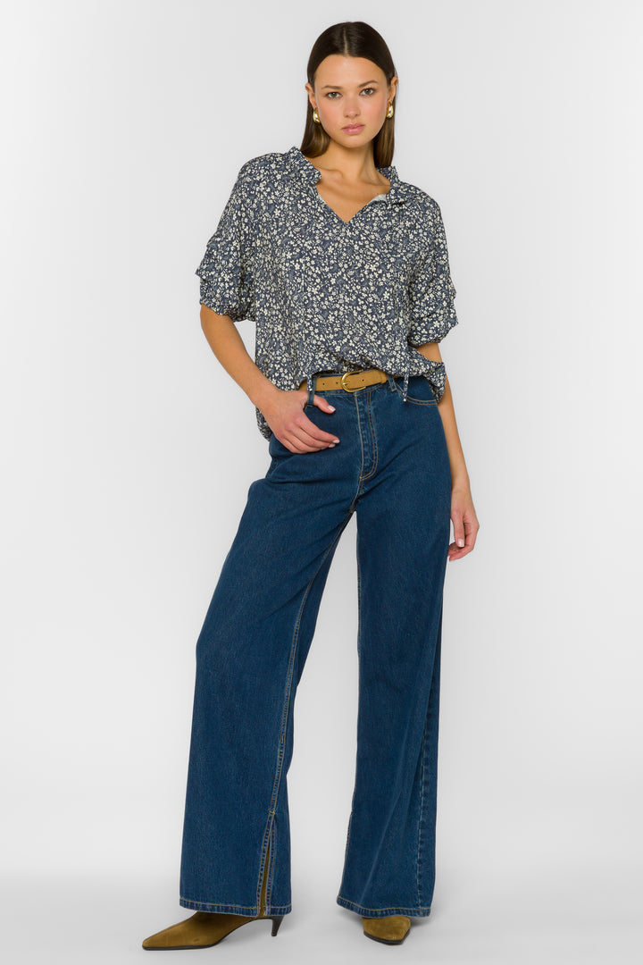 Kenna Navy Floral Top