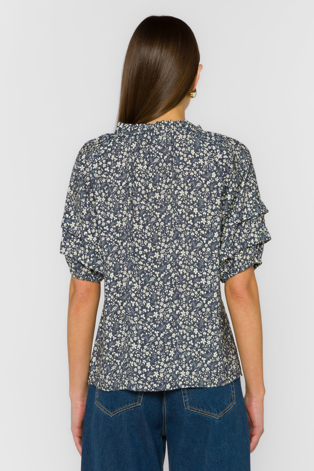 Kenna Navy Floral Top