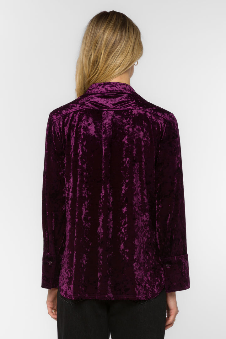 Kennedy Plum Shirt - Tops - Velvet Heart Clothing