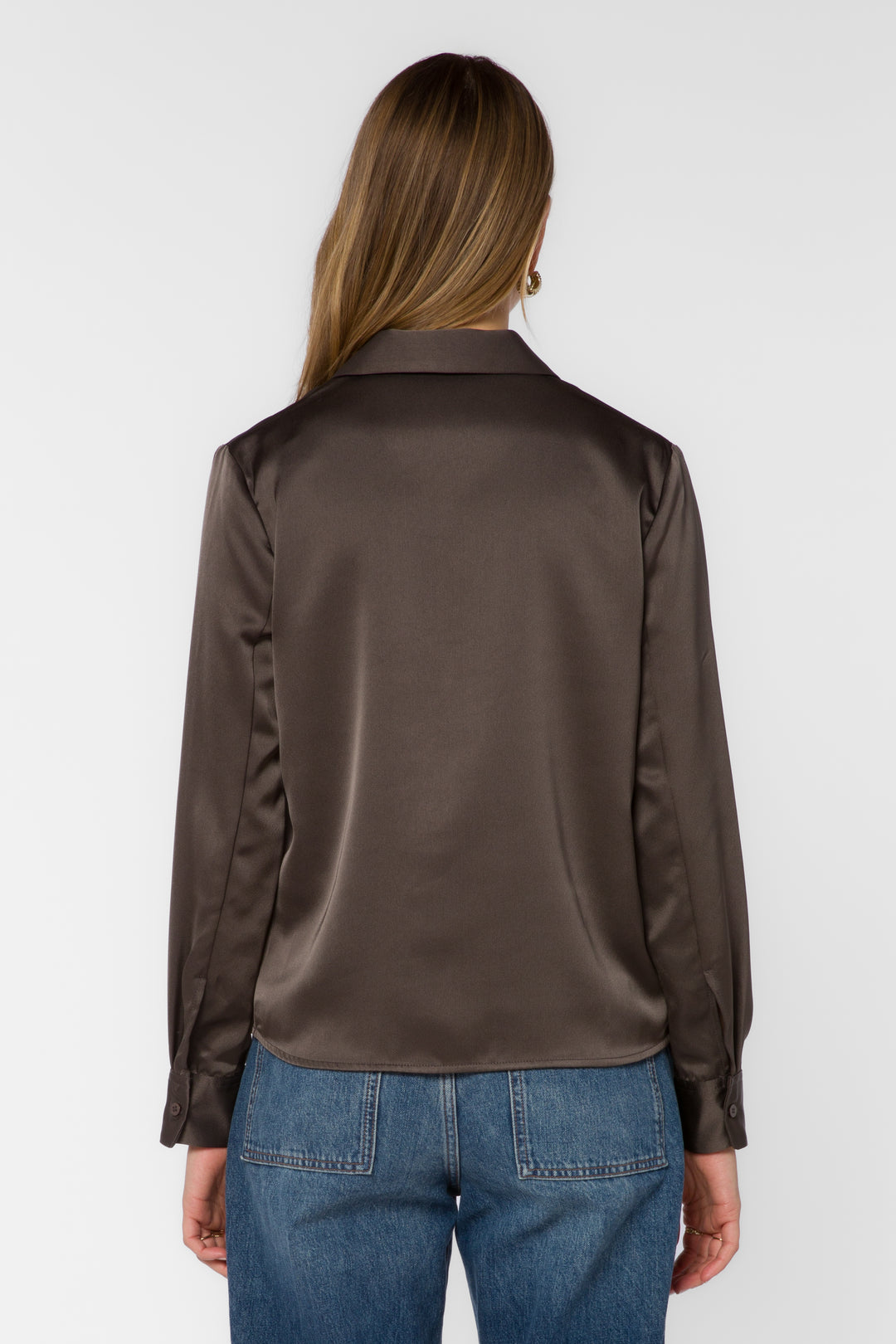 Kensley Bronze Satin Blouse