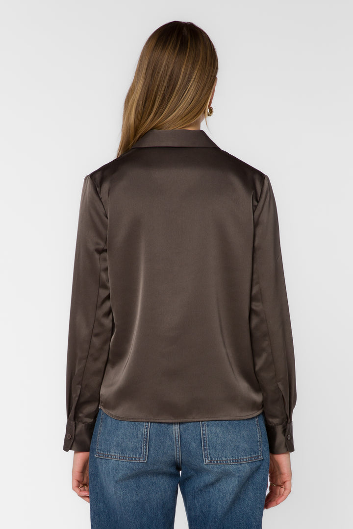 Kensley Bronze Satin Blouse