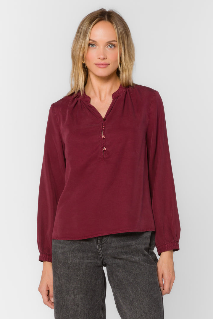 Kevin Bordeaux Top - Tops - Velvet Heart Clothing