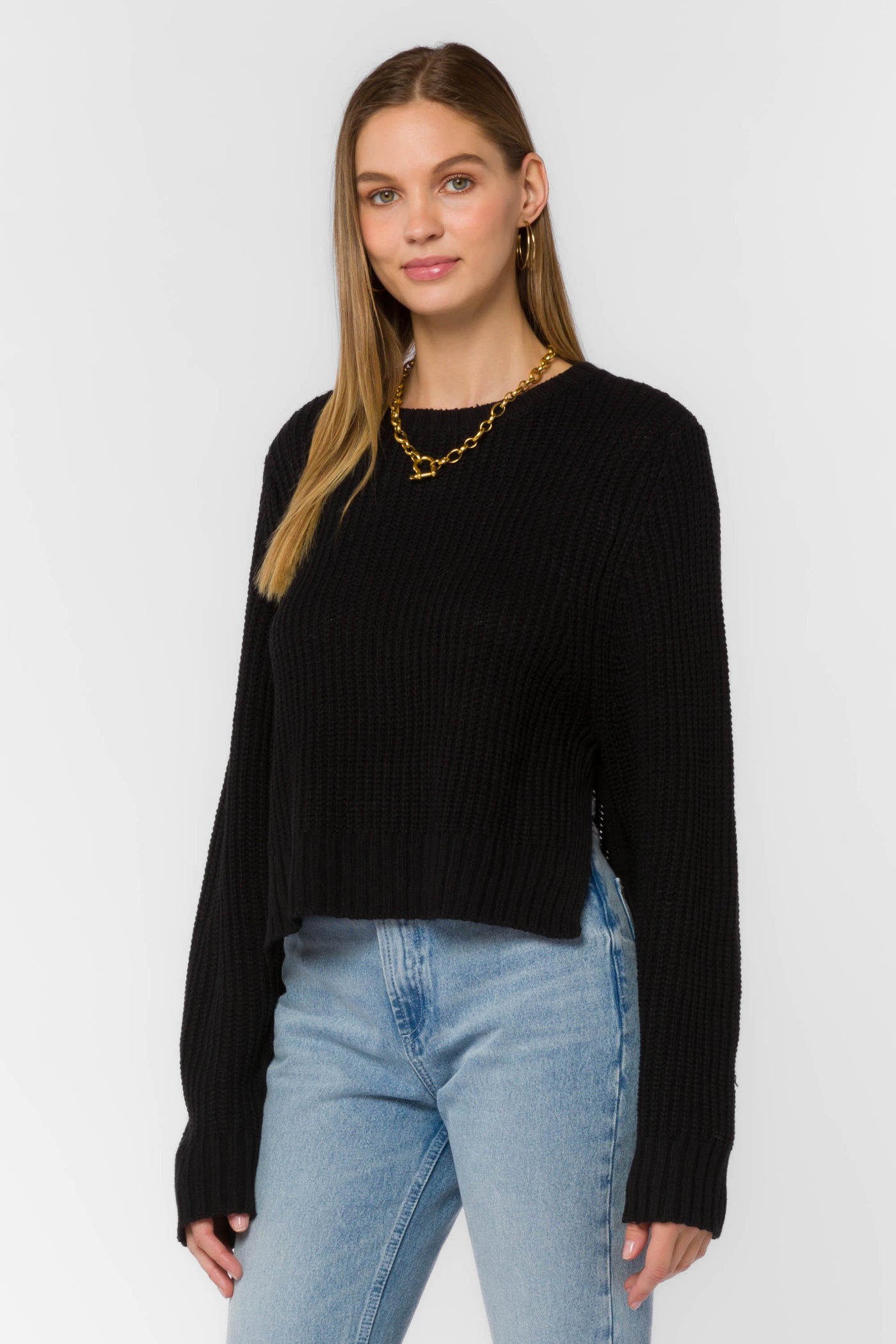 Korina Black Sweater - Sweaters - Velvet Heart Clothing