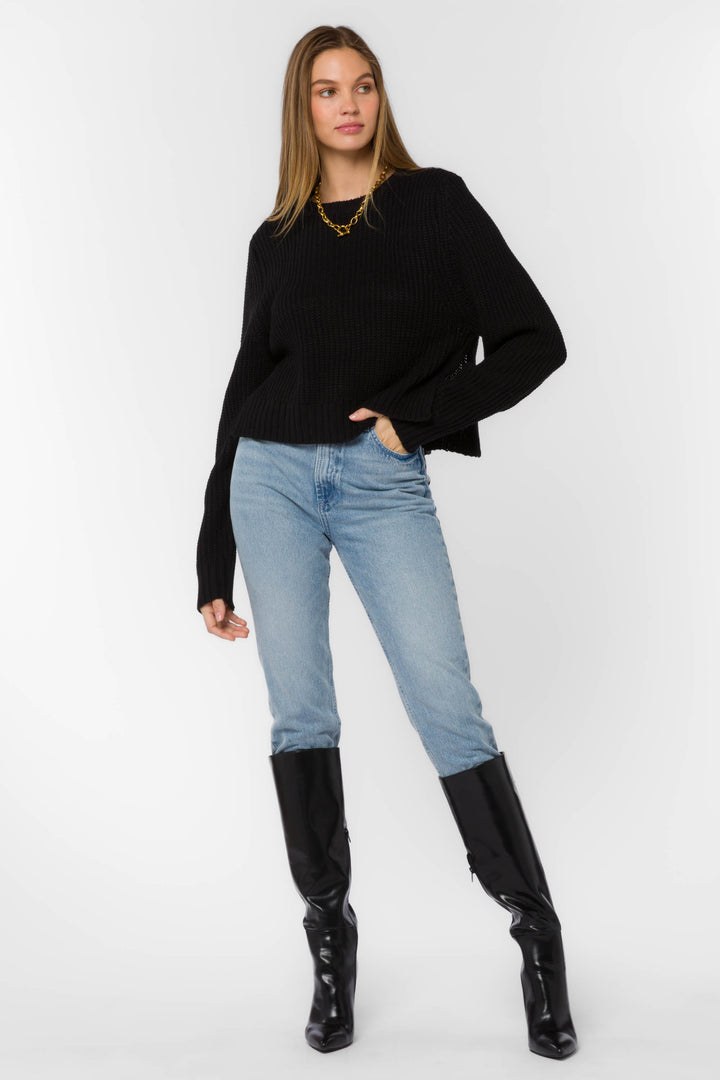 Korina Black Sweater - Sweaters - Velvet Heart Clothing