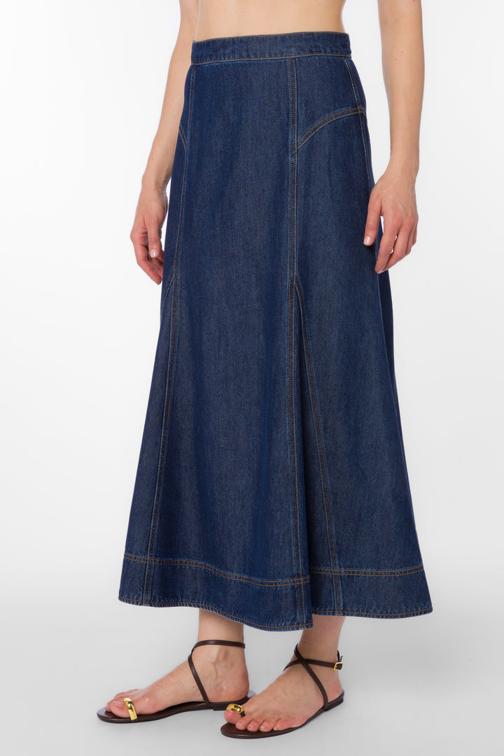 Krissa Indigo Skirt - Bottoms - Velvet Heart Clothing