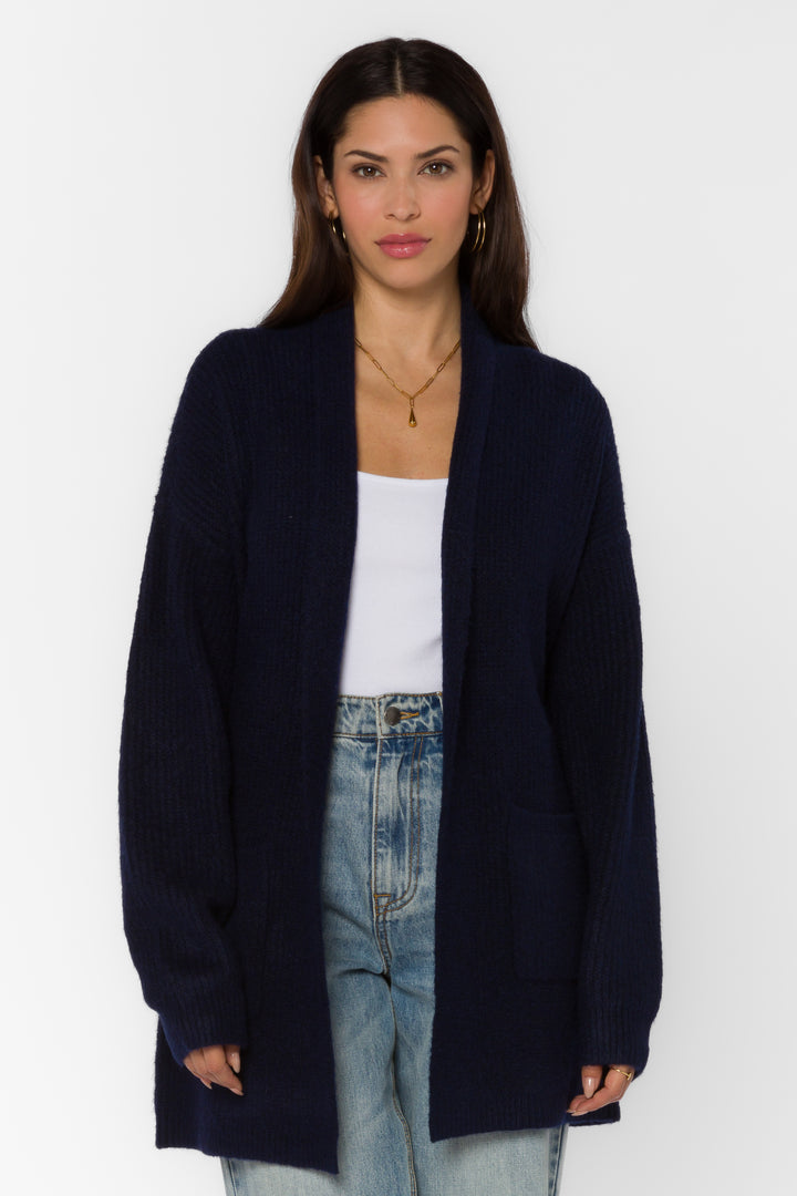 Landon Navy Sweater - Sweaters - Velvet Heart Clothing