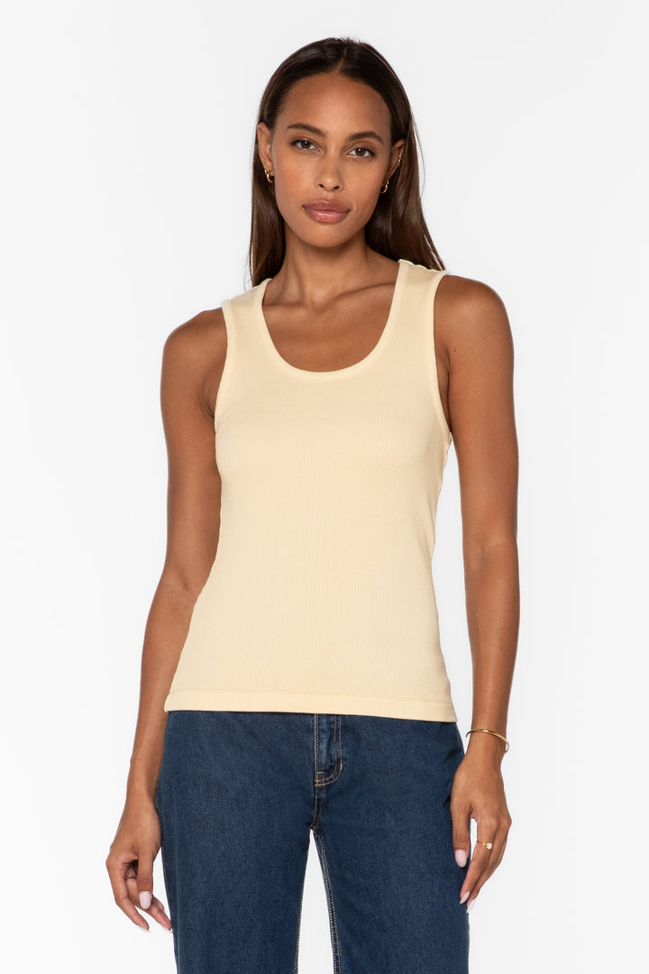 Larisa Beige Tank - Tops - Velvet Heart Clothing