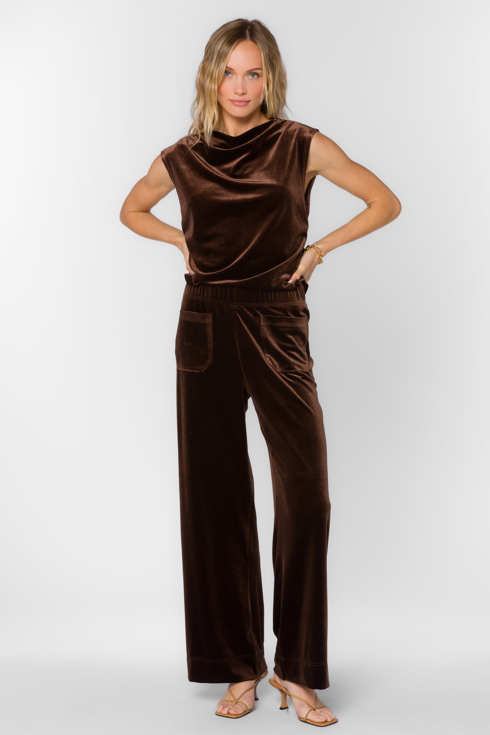 Lavali Velvet Brown Top - Tops - Velvet Heart Clothing