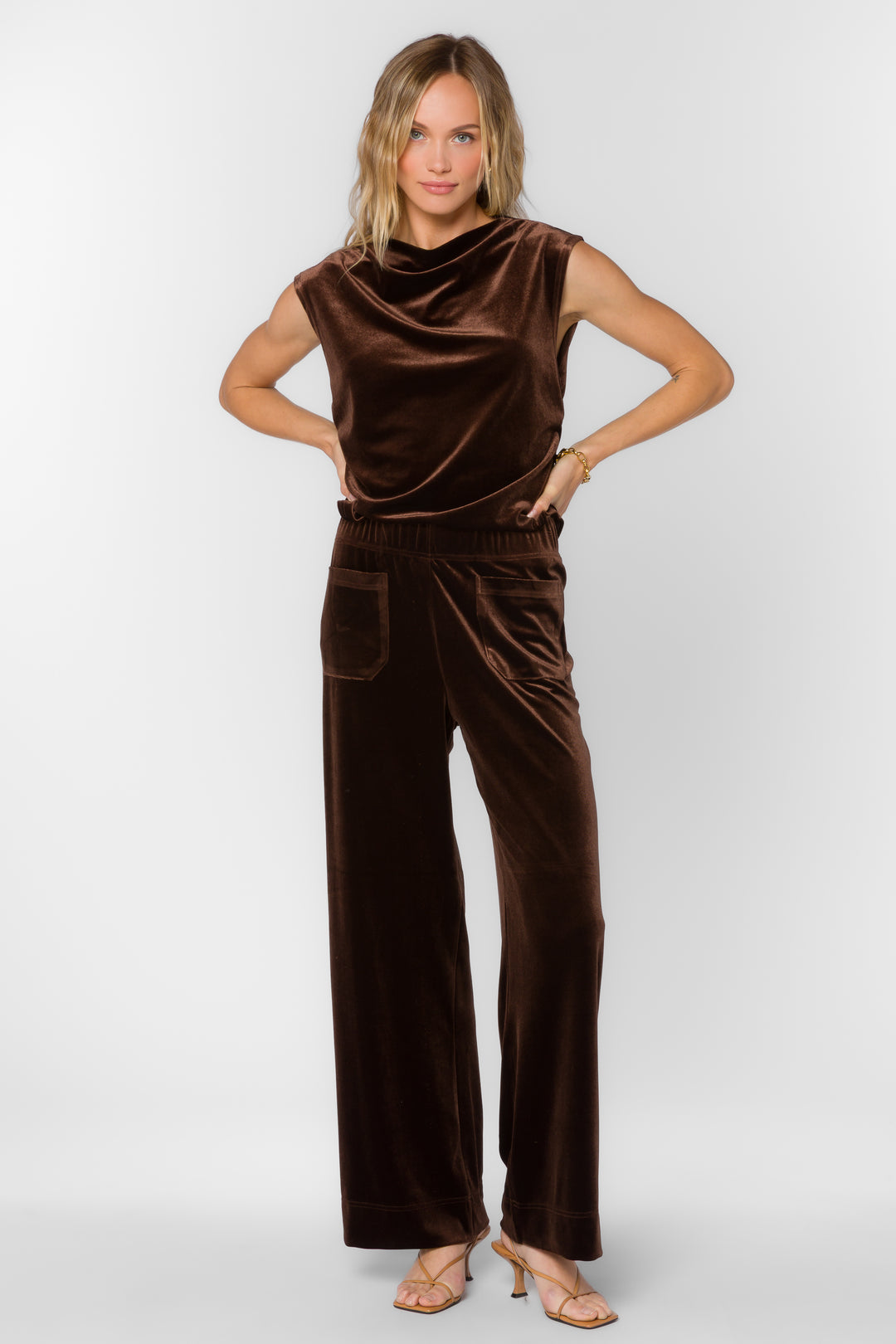 Lavali Velvet Brown Top - Tops - Velvet Heart Clothing