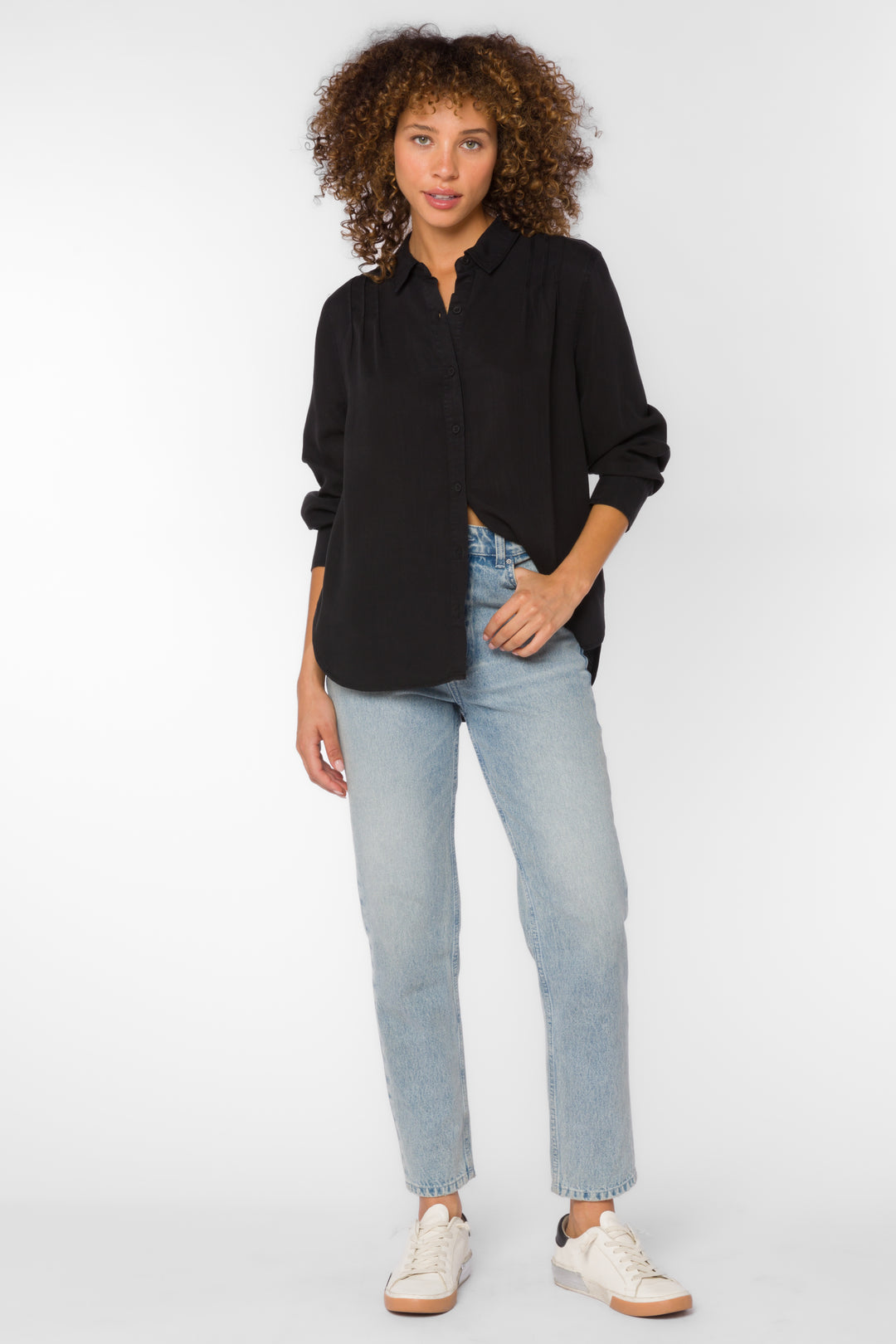 Leah Black Blouse - Tops - Velvet Heart Clothing