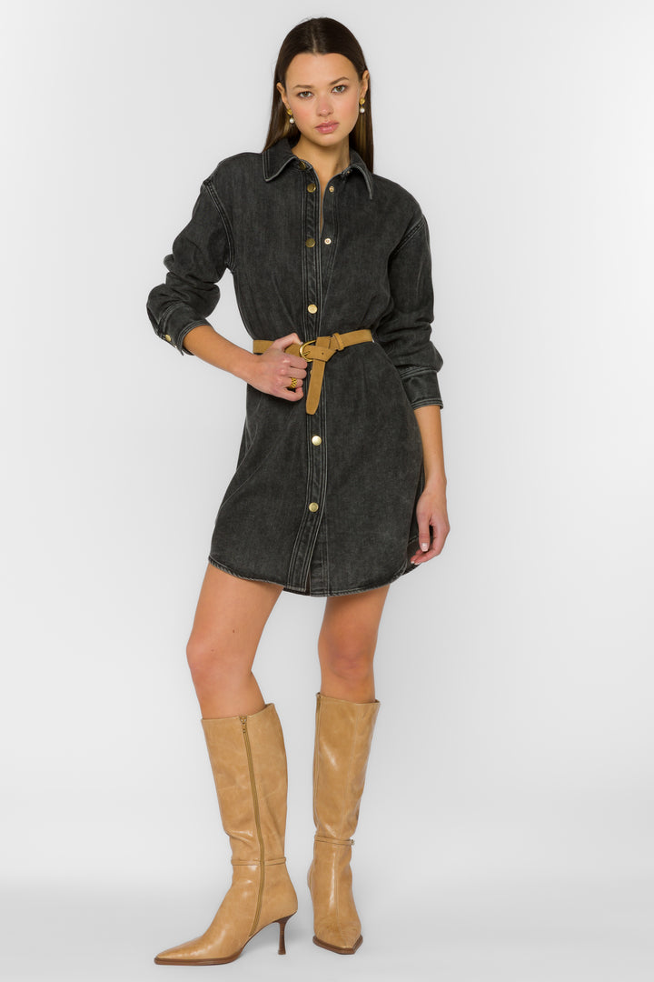 Leena Faded Black Dress - Dresses - Velvet Heart Clothing