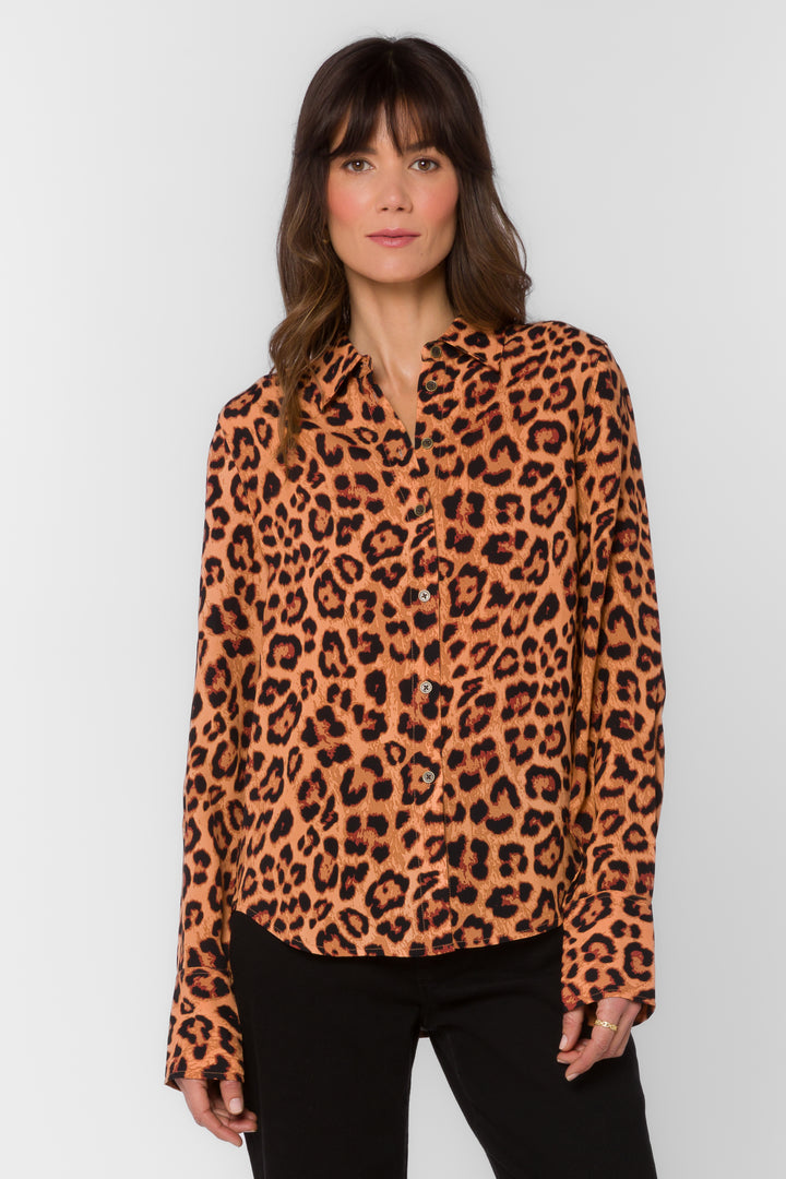 Leona Leopard Shirt - Tops - Velvet Heart Clothing