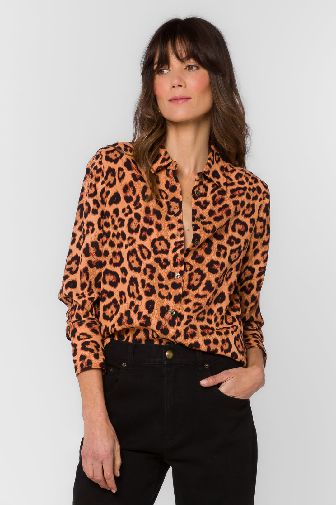 Leona Leopard Shirt - Tops - Velvet Heart Clothing