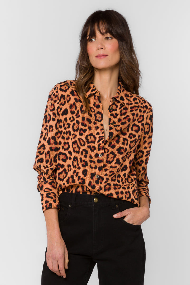 Leona Leopard Shirt - Tops - Velvet Heart Clothing