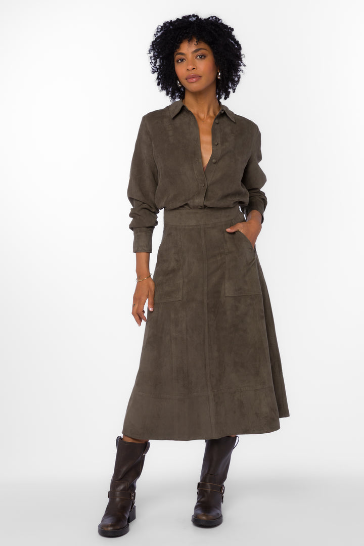 Lettie Olive Skirt - Bottoms - Velvet Heart Clothing