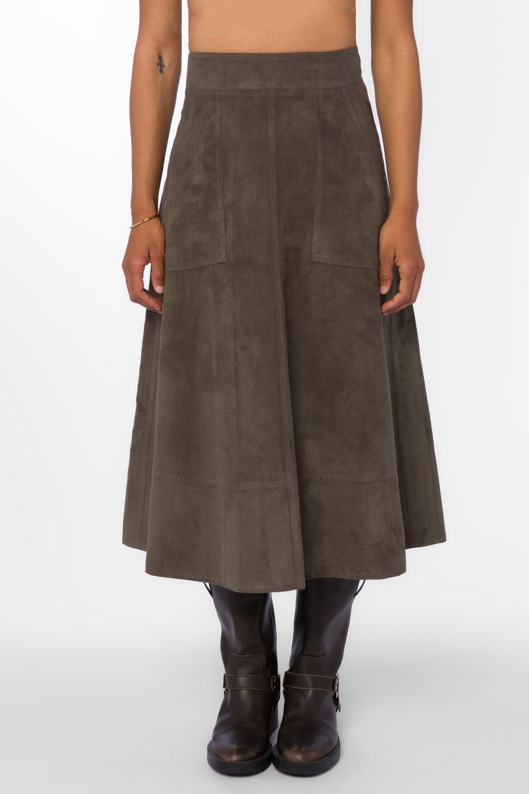 Lettie Olive Skirt - Bottoms - Velvet Heart Clothing