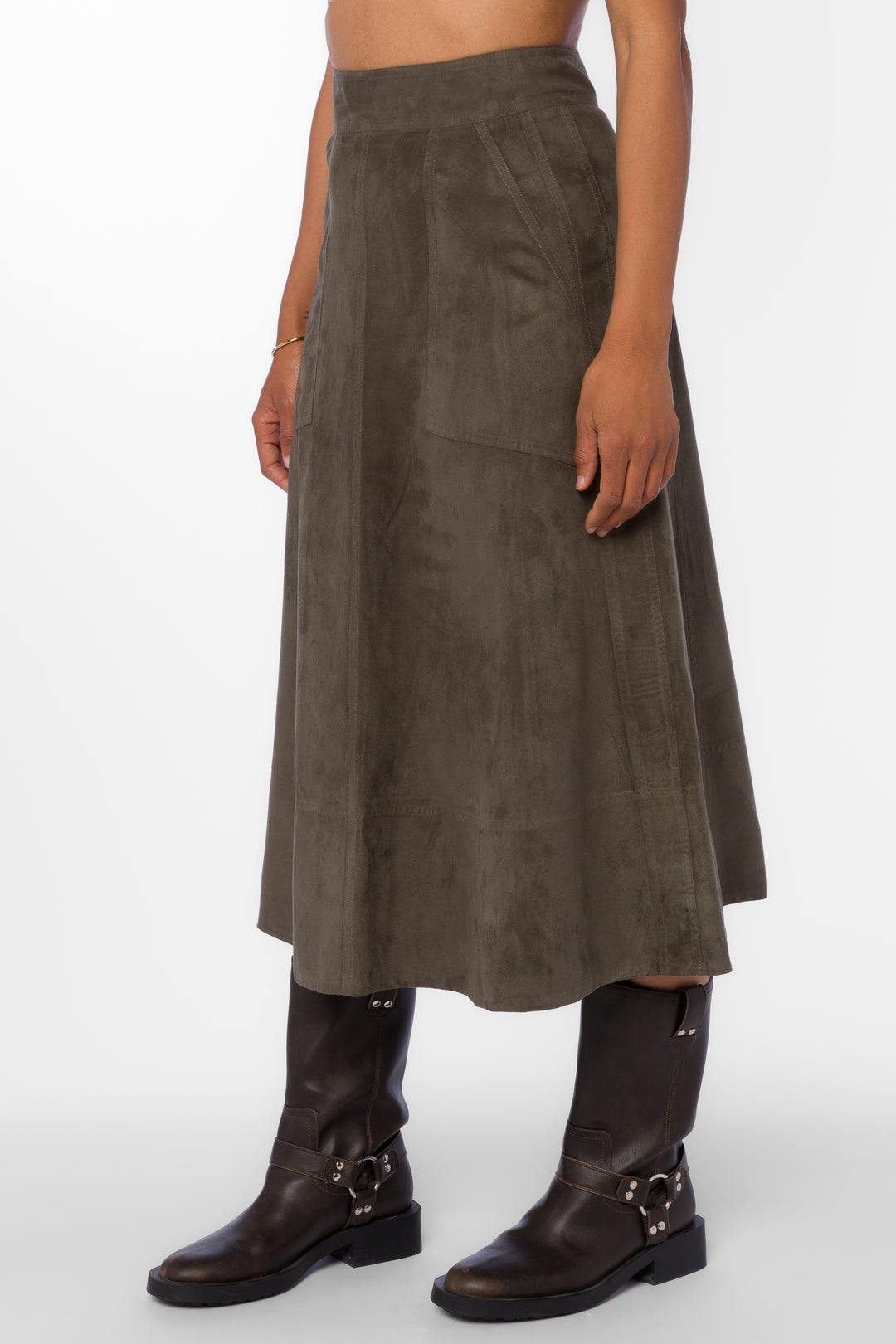 Lettie Olive Skirt - Bottoms - Velvet Heart Clothing