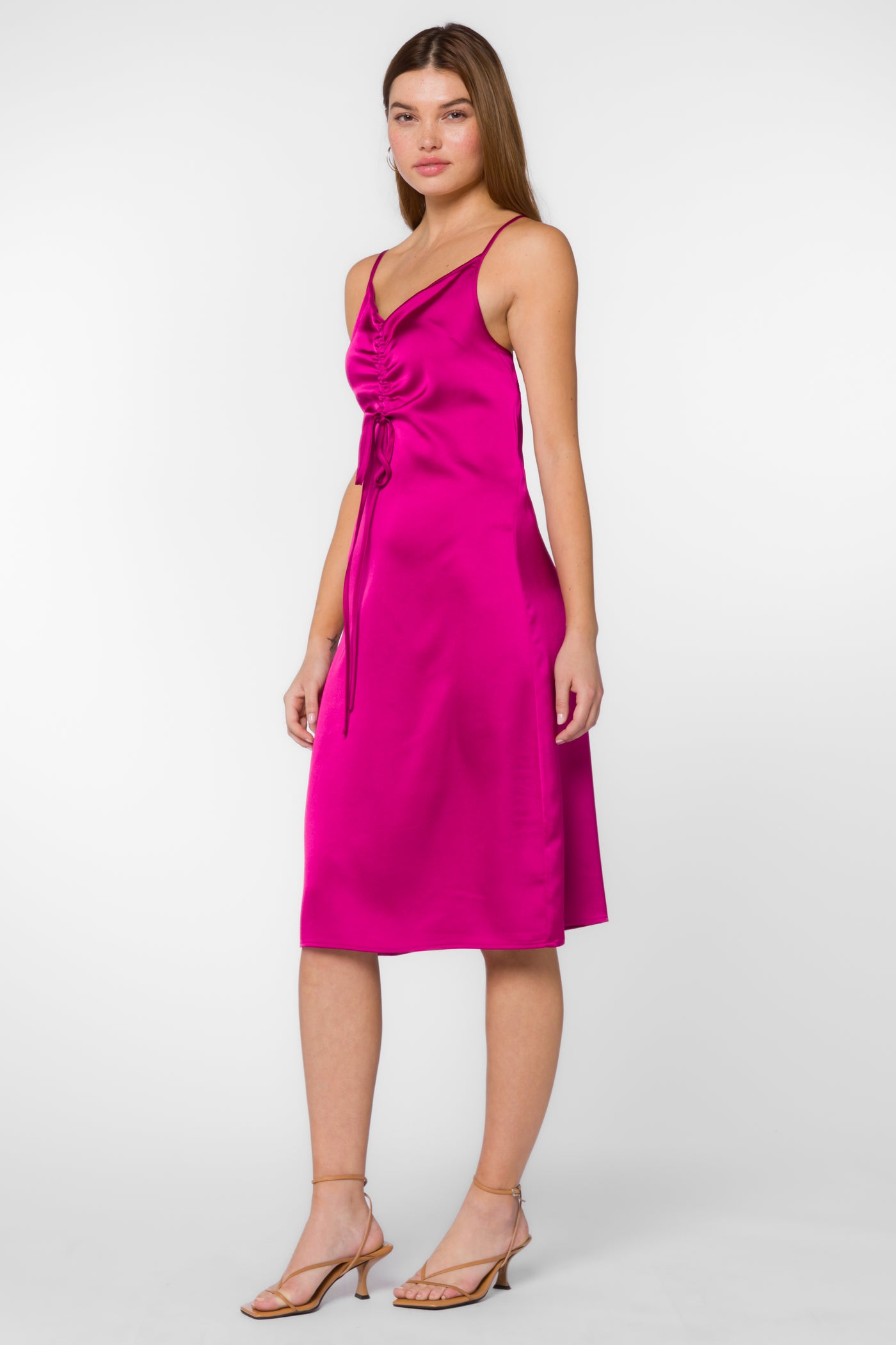 Livvy Fuchsia Slip Dress - Dresses - Velvet Heart Clothing