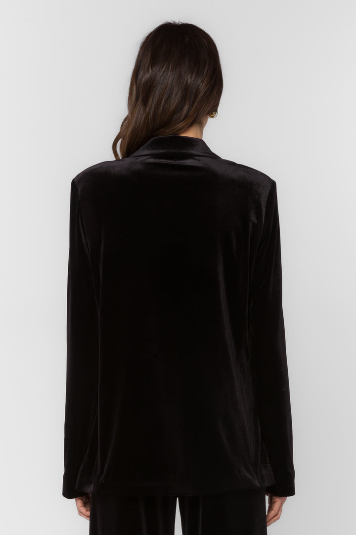 Lizzy Pure Black Blazer - Jackets & Outerwear - Velvet Heart Clothing