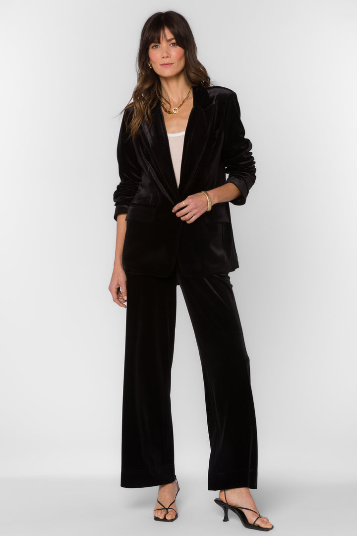 Lizzy Pure Black Blazer - Jackets & Outerwear - Velvet Heart Clothing