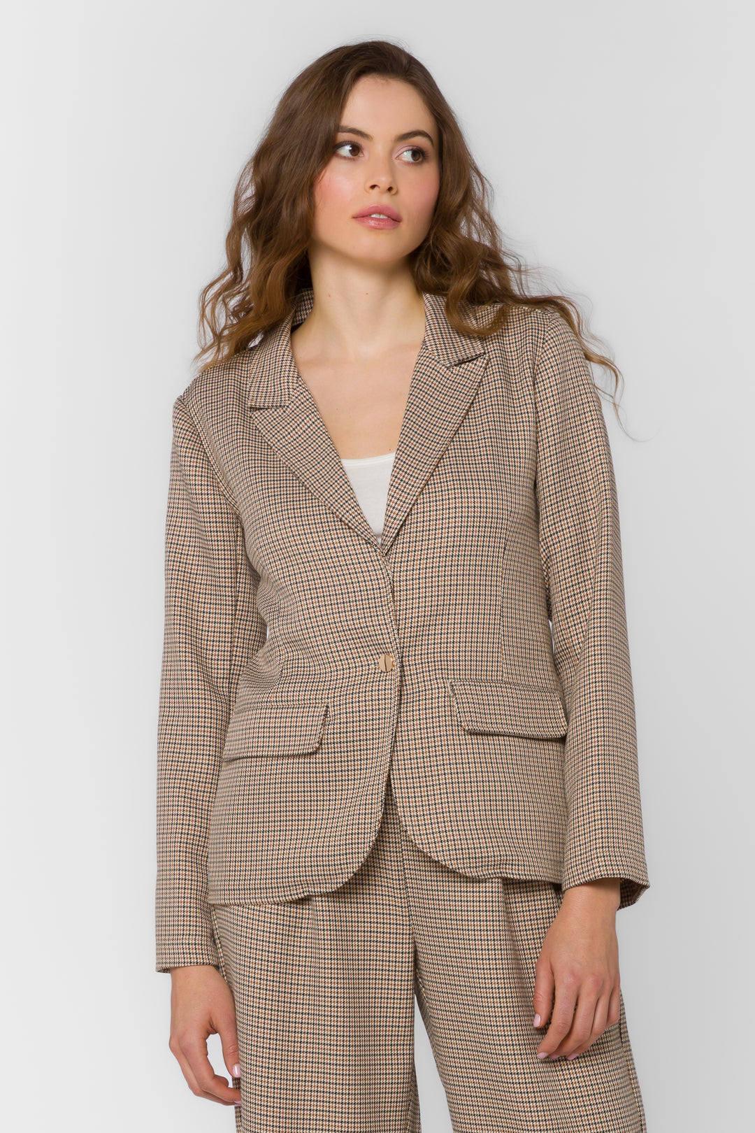 Loni Jazzy Houndstooth Blazer - Jackets & Outerwear - Velvet Heart Clothing