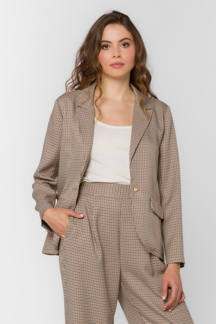 Loni Jazzy Houndstooth Blazer - Jackets & Outerwear - Velvet Heart Clothing