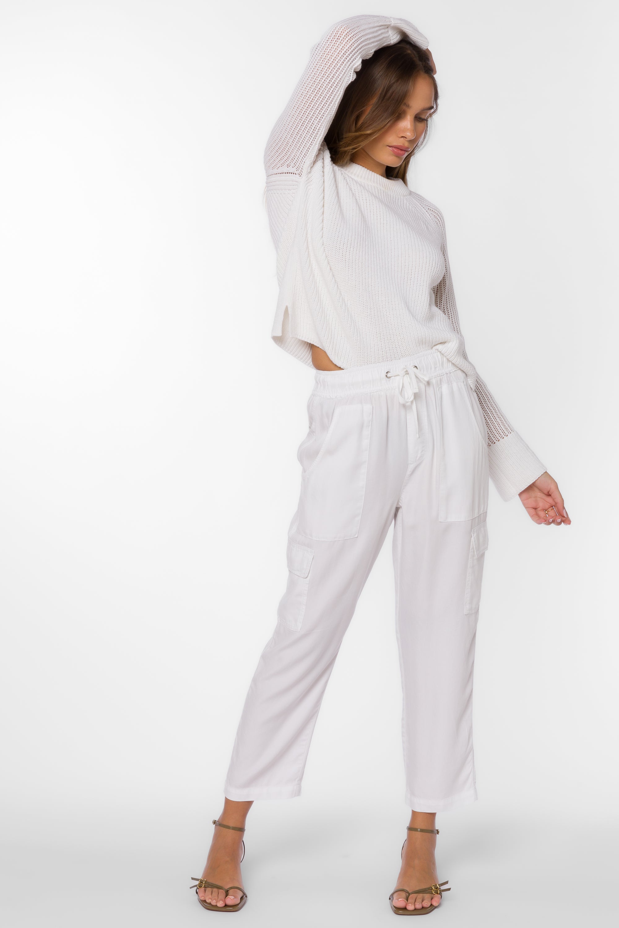 Winter white velvet deals pants