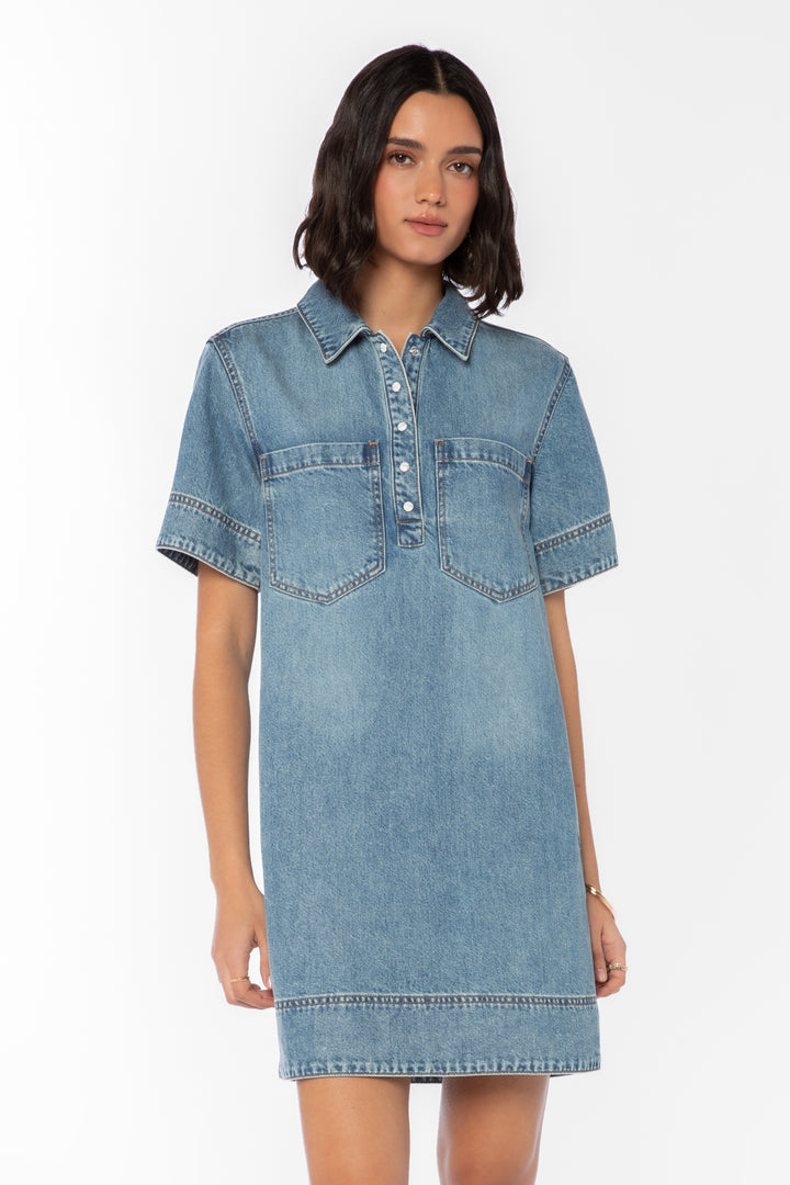 Lupita Faded Sky Dress