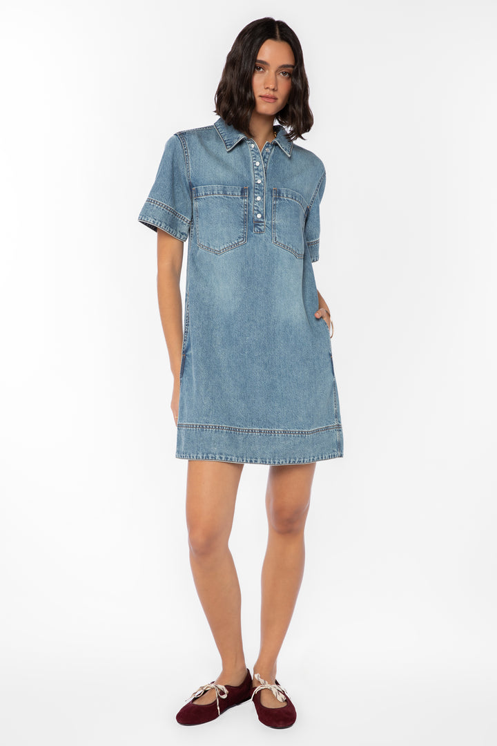 Lupita Faded Sky Dress